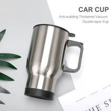 Stainless Steel Vacuum Glass Insulated Glass Coffee Cups (With Lid & Handle / 1 pc)