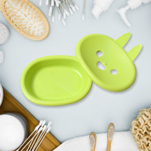 Soap Box Drain soap Box Cute Rabbit Shape Double soap Bowl Box Plastic Rack Storage Rack Bathroom Toilet Storage Box ,Sabudani